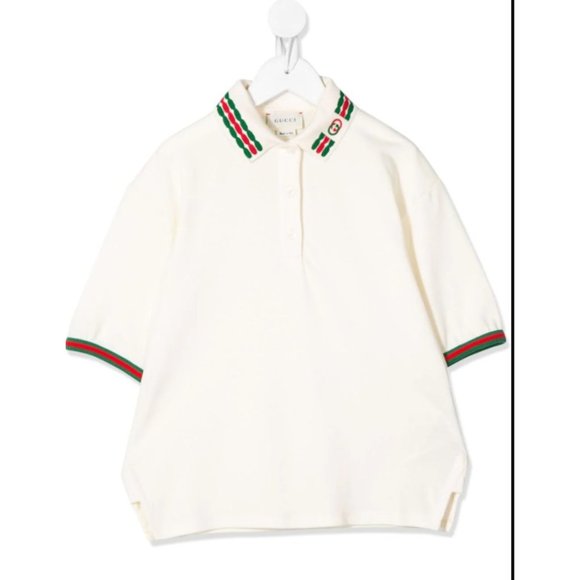 Gucci Tops - NWT Gucci Web embroidered Polo Shirt